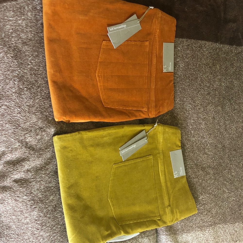 Soft Surroundings Women's Skinny Jeans in Orange and Yellow